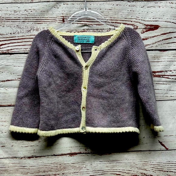 Other - Golightly Lavender Cashmere Cardigan Size 3-6 Months